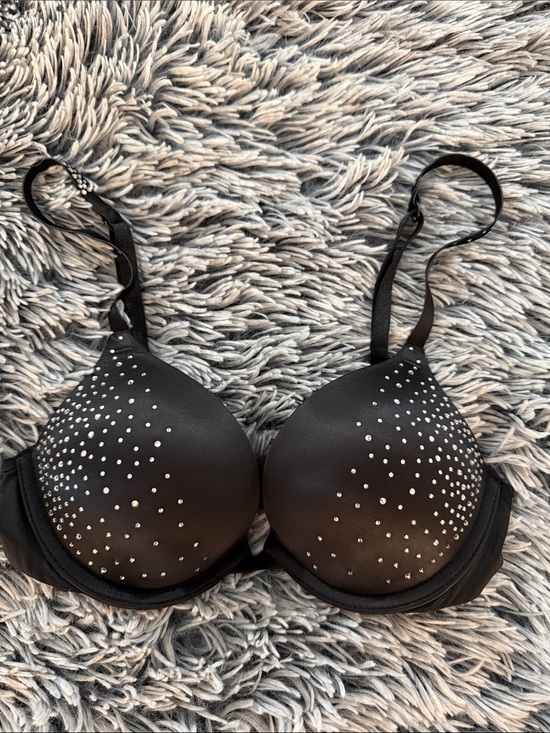 Victoria's Secret Other - Victoria's Secret Black Embellished add 2cups Push-Up Bra